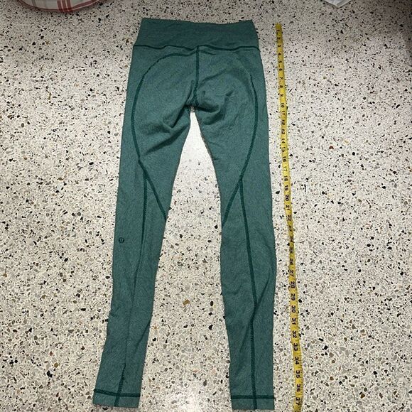 Lululemon green Wunder under leggings tights pants 4 - Picture 4 of 6